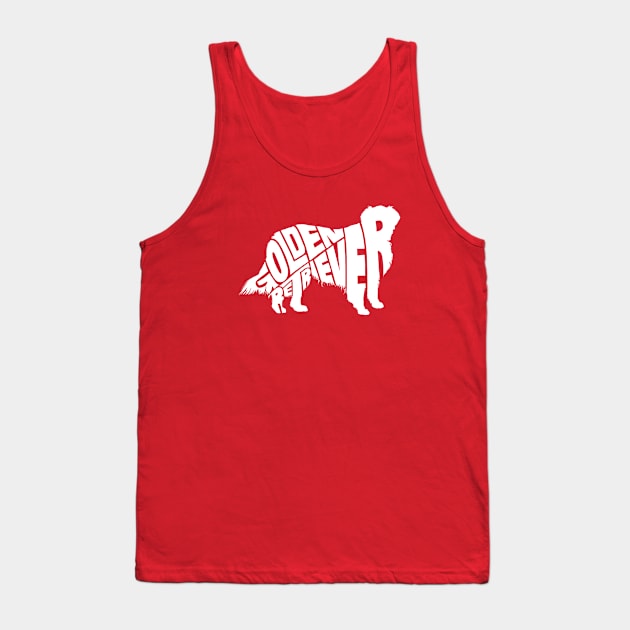 Golden retriever white Tank Top by Seanings